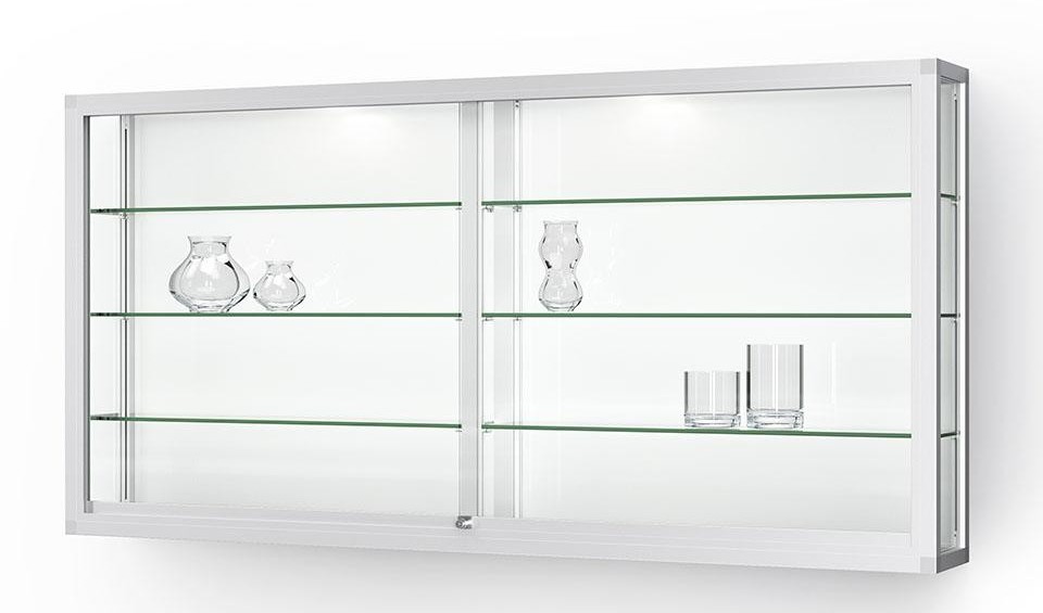 Wandvitrine Glas mit Schiebetüren